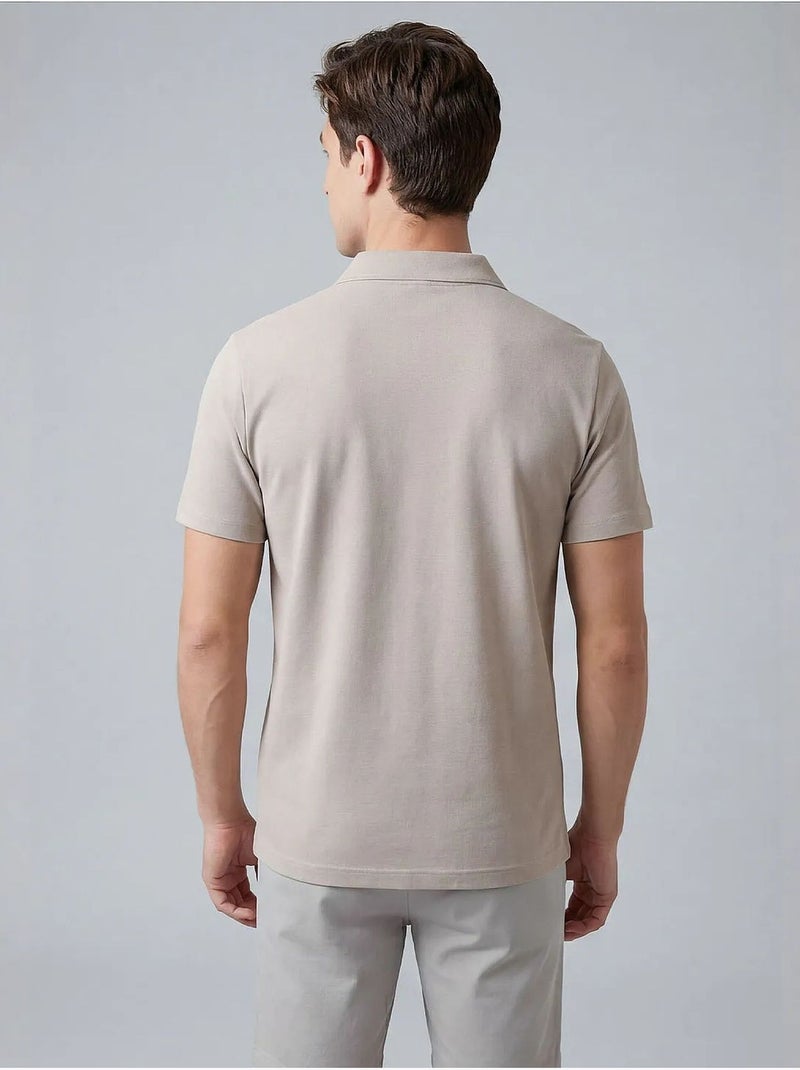 Camiseta de hombre de mezcla de viscosa tommy Beige arcilla - Kiabi