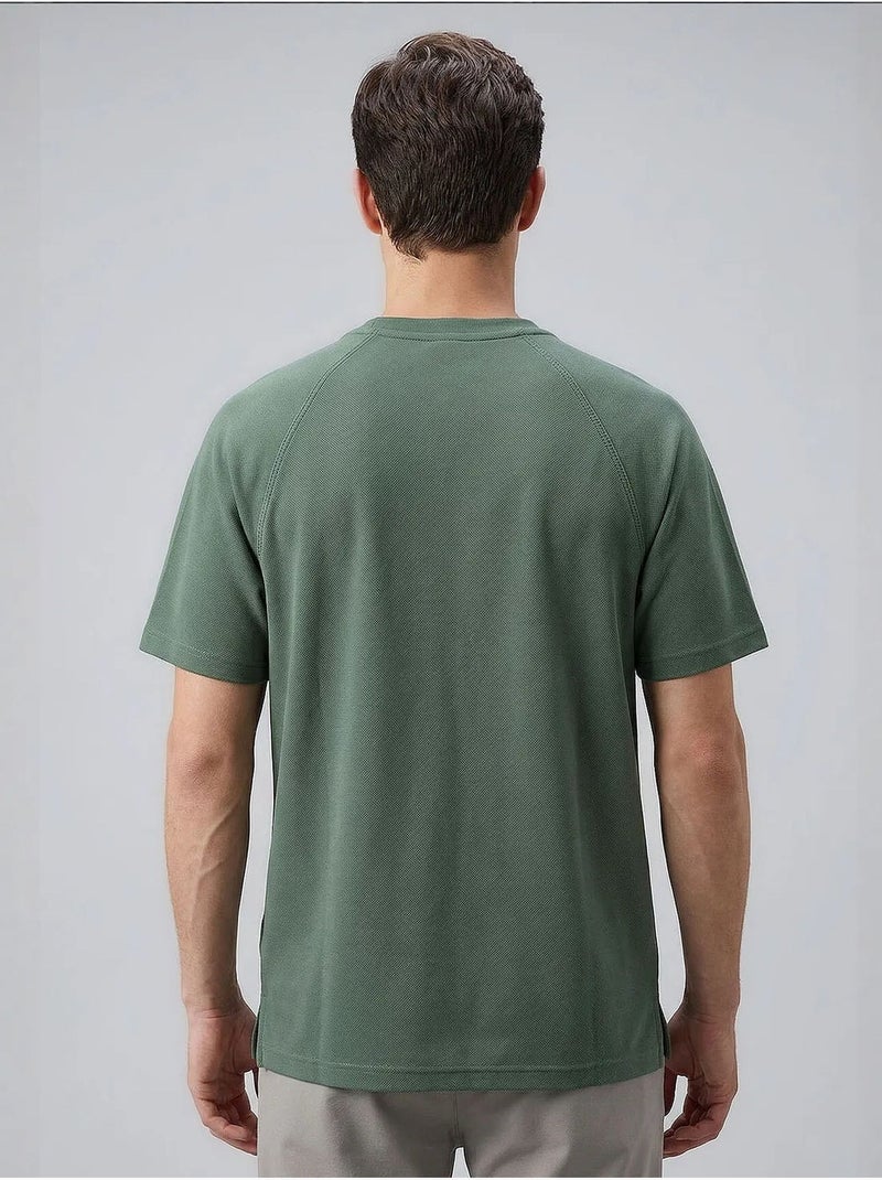Camiseta de hombre de mezcla de viscosa tommy Caqui - Kiabi