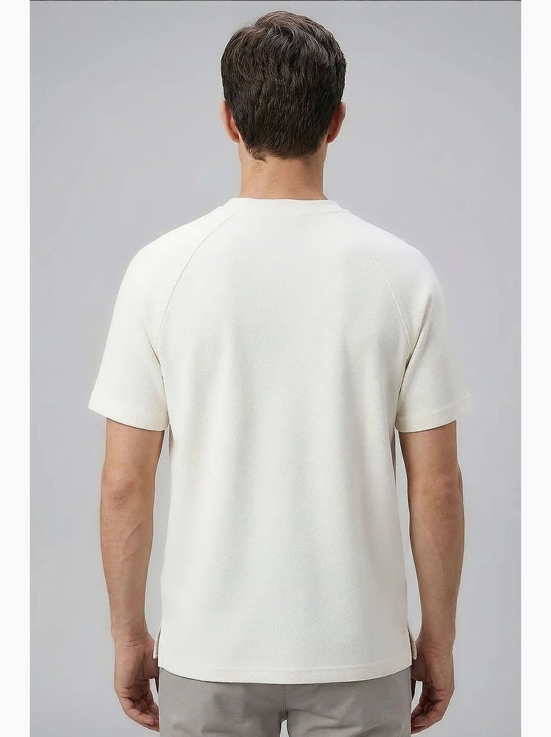 Camiseta de hombre de mezcla de viscosa tommy Crema - Kiabi