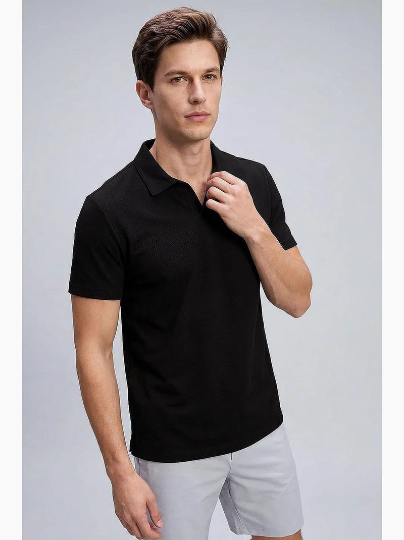 Camiseta de hombre de mezcla de viscosa tommy Negro - Kiabi