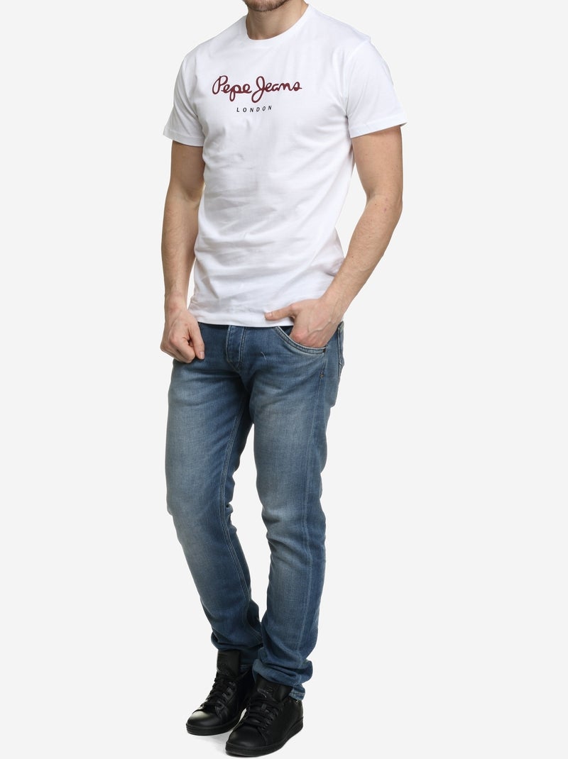 Camiseta de Hombre Pepe Jeans Blanco Rojo - Kiabi