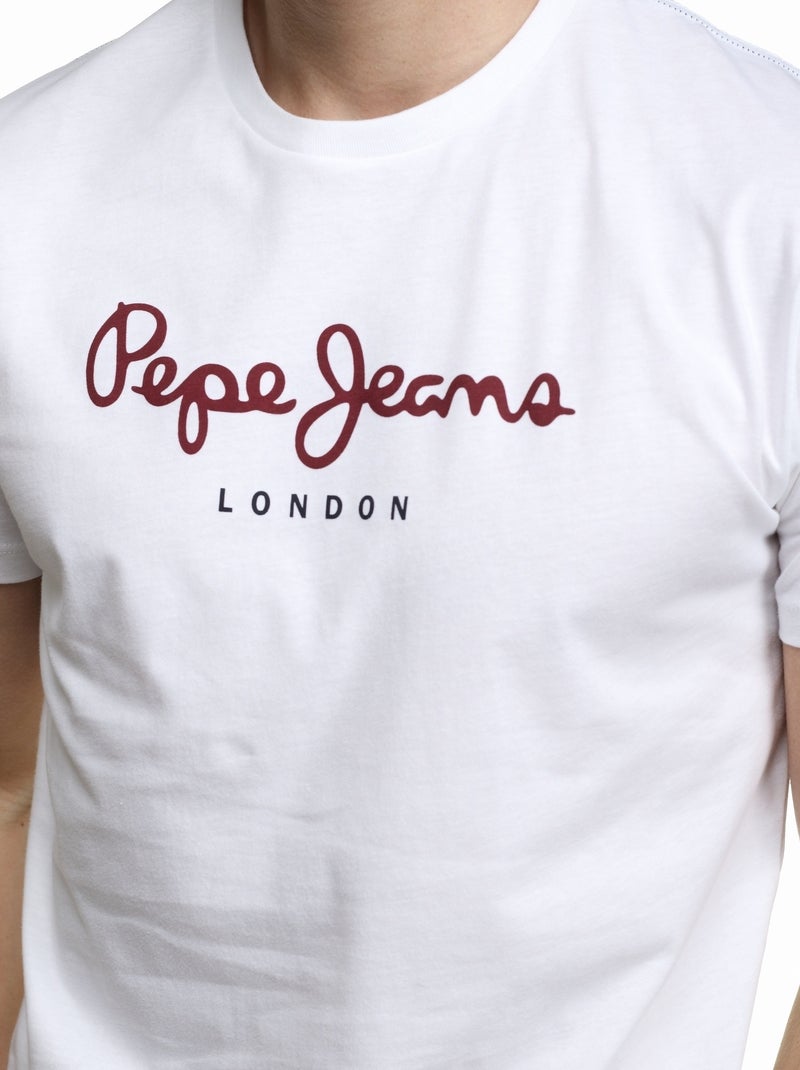 Camiseta de Hombre Pepe Jeans Blanco Rojo - Kiabi