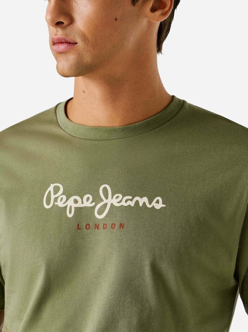 Camiseta de Hombre Pepe Jeans Caqui - Kiabi