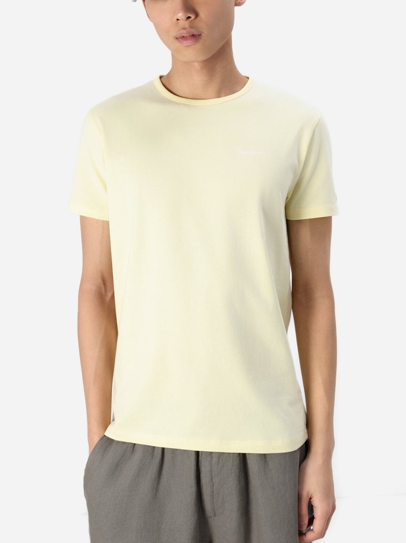 Camiseta de Hombre Pepe Jeans Original Básica Amarillo - Kiabi