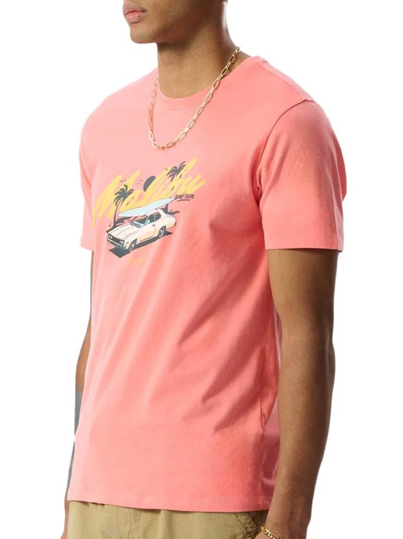 Camiseta de hombre Teddy Smith con estampado de s Rosa - Kiabi