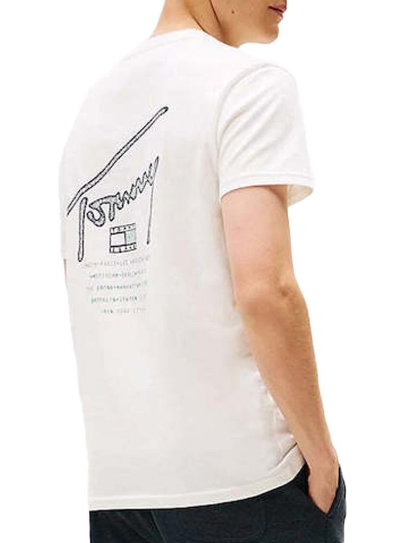 Camiseta de hombre tommy hilfiger con estampado trasero Blanco - Kiabi