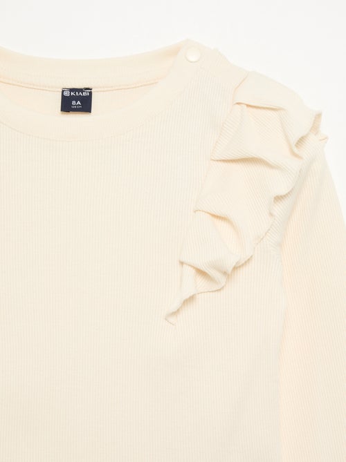 Camiseta de hombros con volantes - colección fácil de poner - Kiabi Camiseta de hombros con volantes - colección fácil de poner - Kiabi
