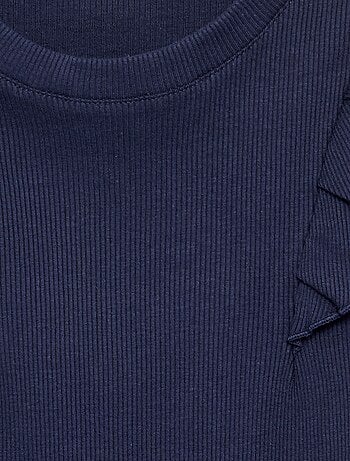 Camiseta de hombros con volantes - colección fácil de poner