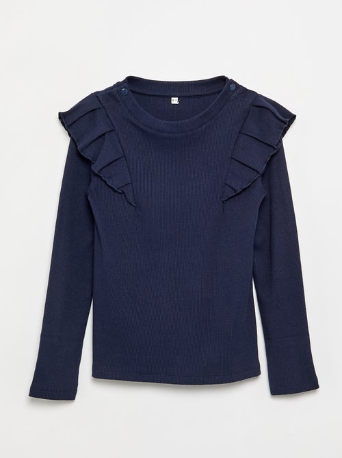 Camiseta de hombros con volantes - colección fácil de poner - Kiabi Camiseta de hombros con volantes - colección fácil de poner - Kiabi