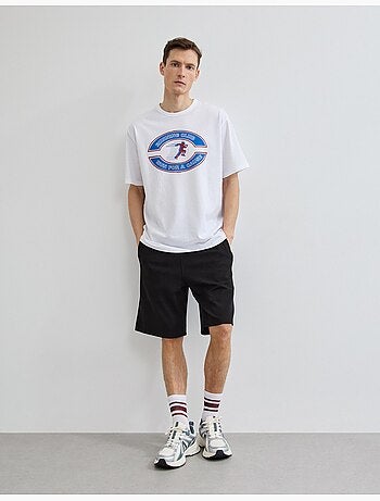 Camiseta de jersey gruesa estampada, MO Fashion