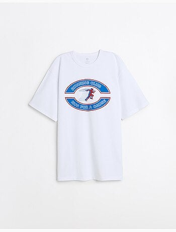 Camiseta de jersey gruesa estampada, MO Fashion