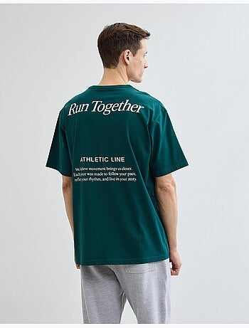 Camiseta de jersey gruesa estampada, MO Fashion