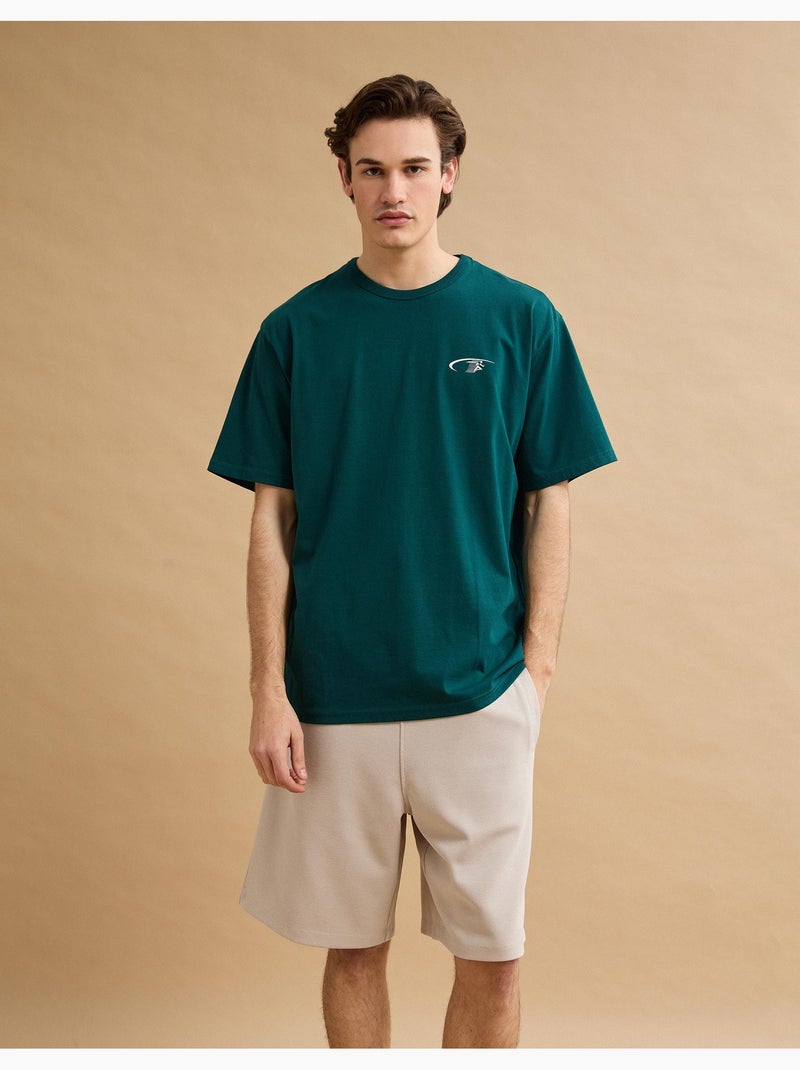 Camiseta de jersey gruesa estampada, MO Fashion Verde - Kiabi