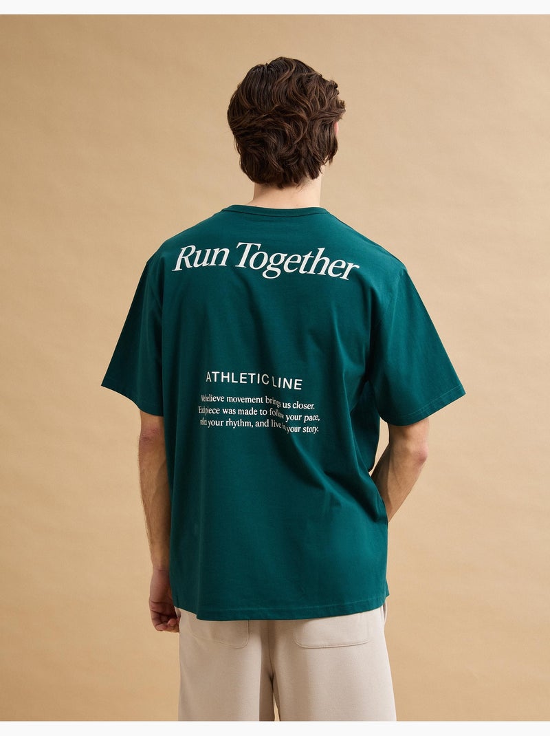 Camiseta de jersey gruesa estampada, MO Fashion Verde - Kiabi