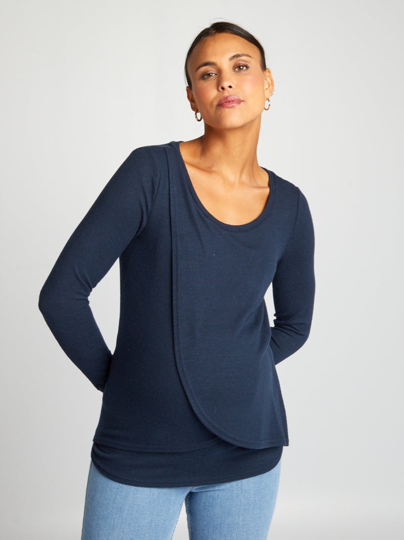 Camiseta de lactancia AZUL - Kiabi