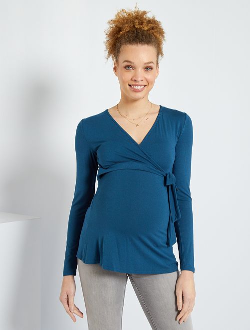 Camiseta de lactancia - azul noche - Kiabi - 12.00€