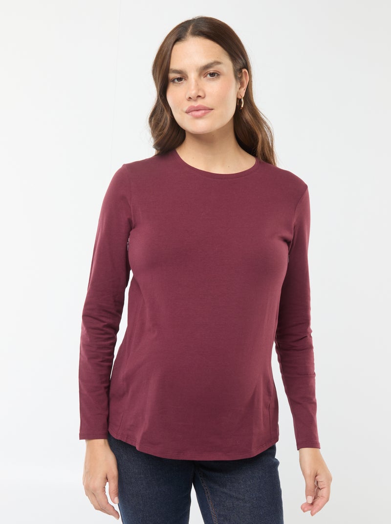 Camiseta de lactancia básica rojo - Kiabi