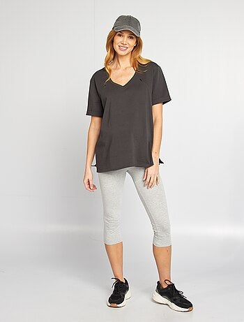 Camiseta de lactancia con cuello de pico