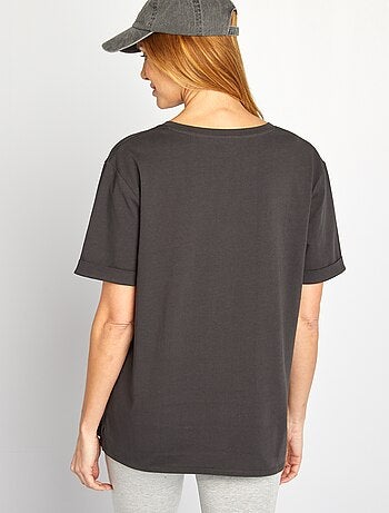 Camiseta de lactancia con cuello de pico