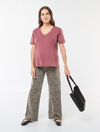 Camiseta de lactancia con cuello de pico