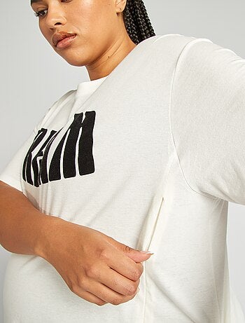 Camiseta de lactancia con cuello redondo