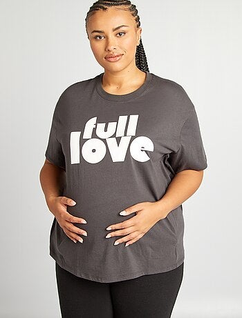 Camiseta de lactancia con cuello redondo