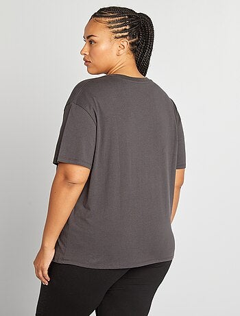 Camiseta de lactancia con cuello redondo