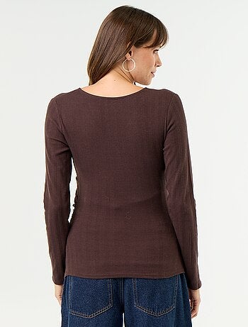 Camiseta de lactancia con escote cruzado