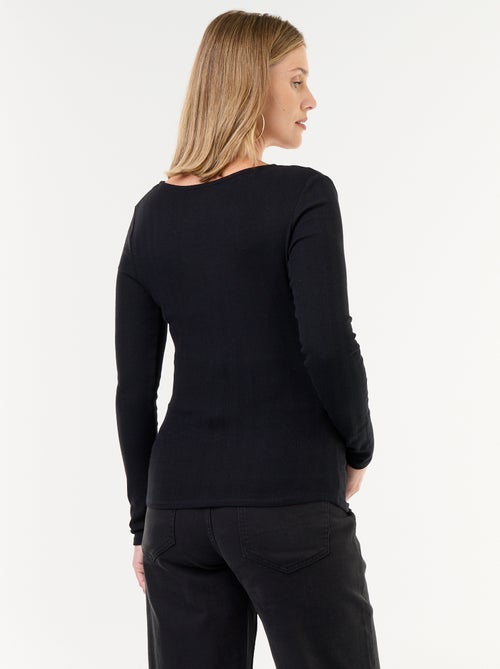 Camiseta de lactancia con escote cruzado - Kiabi Camiseta de lactancia con escote cruzado - Kiabi