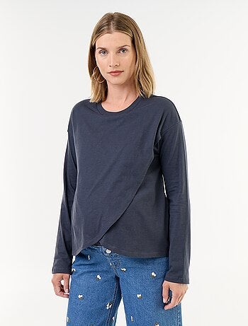 Camiseta de lactancia cruzada