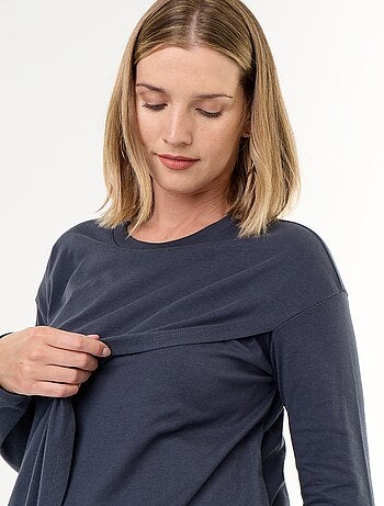 Camiseta de lactancia cruzada