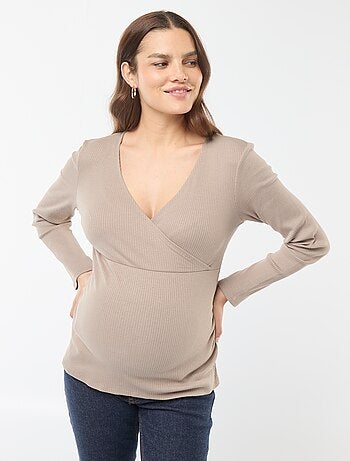 Camiseta de lactancia cruzada