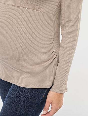 Camiseta de lactancia cruzada