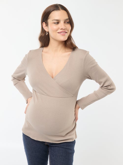 Camiseta de lactancia cruzada - Kiabi