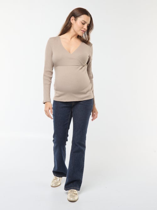 Camiseta de lactancia cruzada - Kiabi