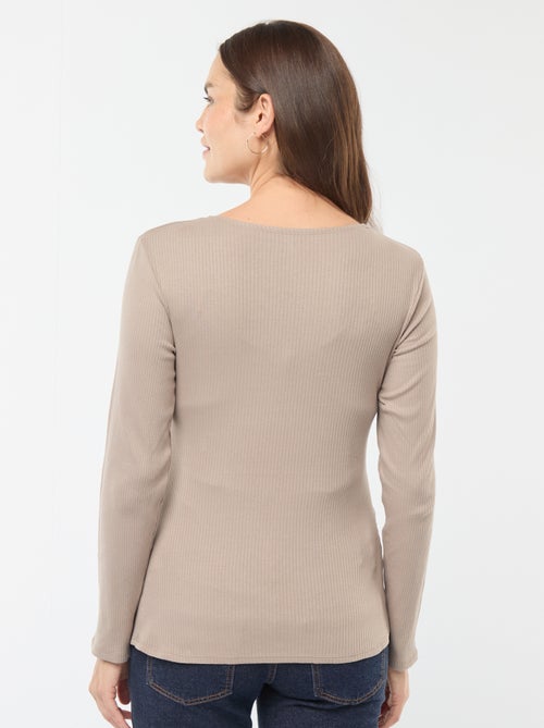 Camiseta de lactancia cruzada - Kiabi