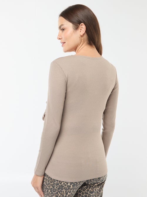 Camiseta de lactancia cruzada - Kiabi