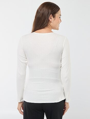Camiseta de lactancia cruzada