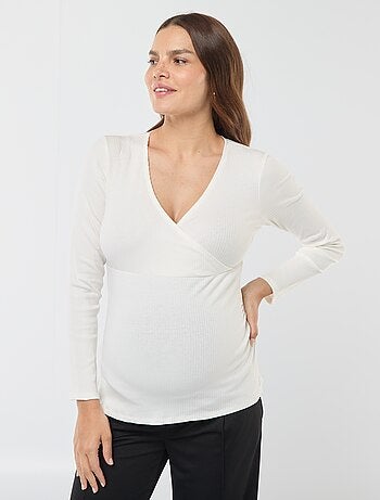 Camiseta de lactancia cruzada