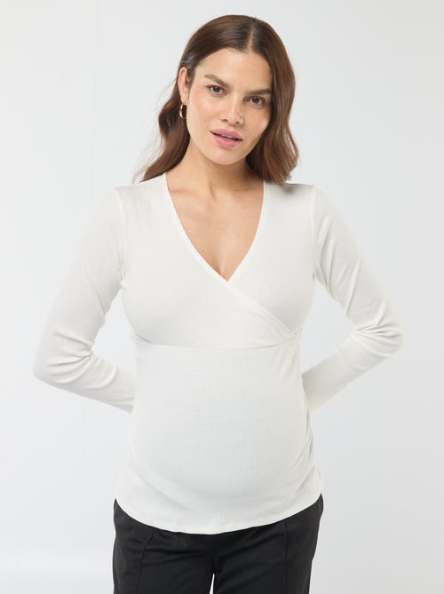Camiseta de lactancia cruzada - Kiabi