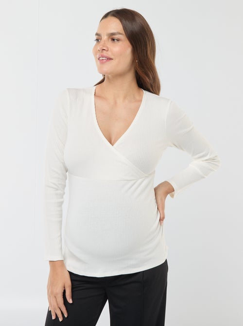 Camiseta de lactancia cruzada - Kiabi