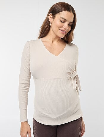 Camiseta de lactancia cruzada