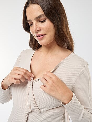 Camiseta de lactancia cruzada