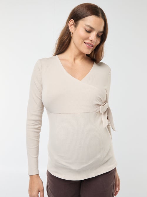 Camiseta de lactancia cruzada - Kiabi