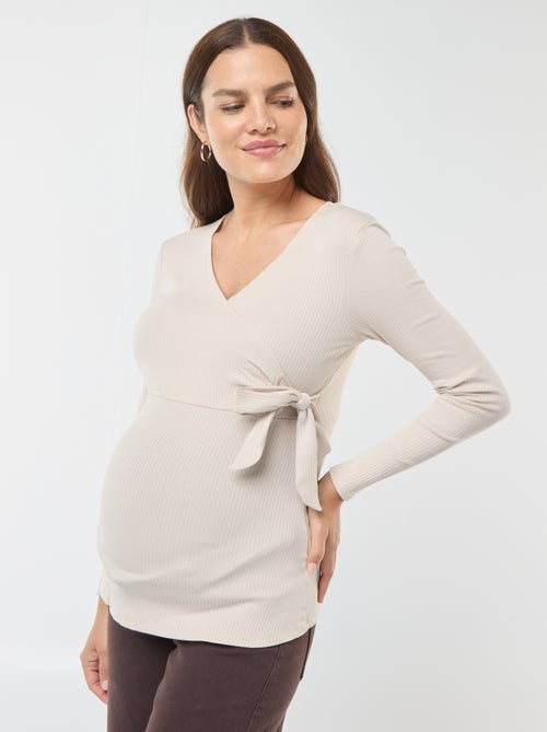 Camiseta de lactancia cruzada - Kiabi