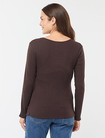 Camiseta de lactancia cruzada