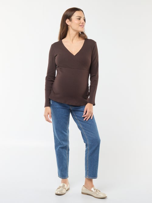 Camiseta de lactancia cruzada - Kiabi