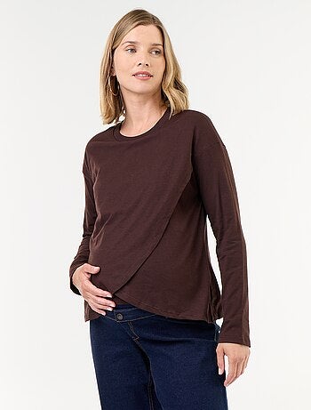 Camiseta de lactancia cruzada