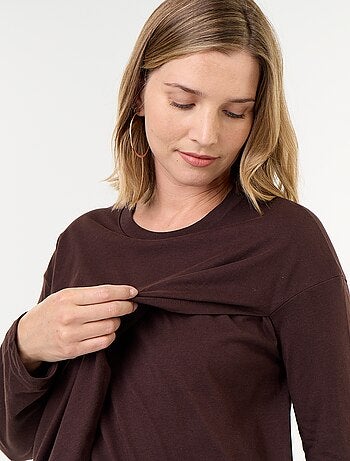 Camiseta de lactancia cruzada