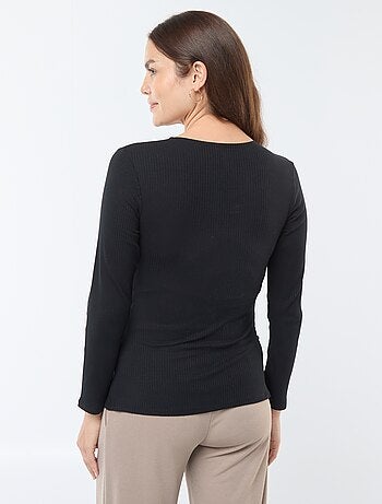 Camiseta de lactancia cruzada